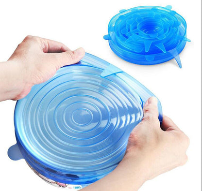 Silicone Stretch Lids Blue