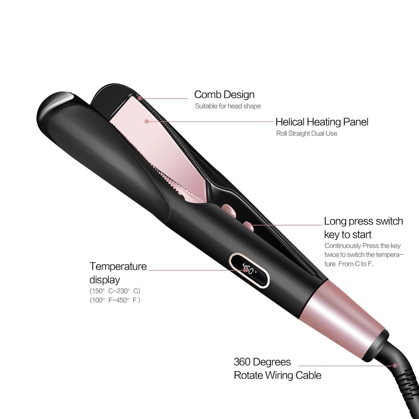 Twist Straightening Curling Iron