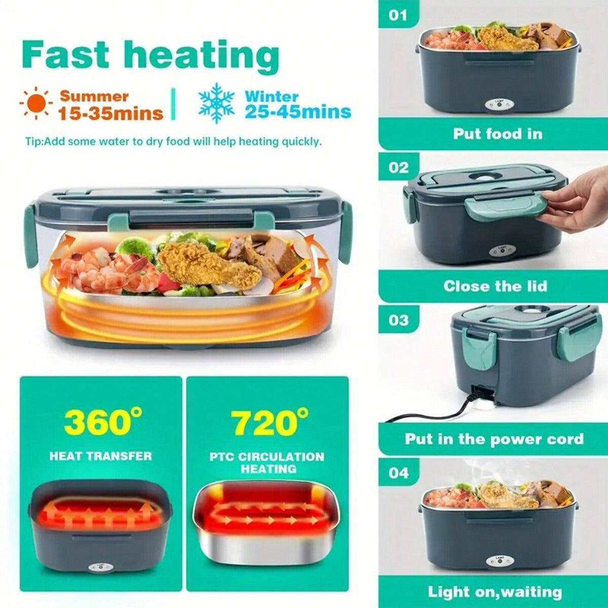 Electric Lunch Box Fast Heating