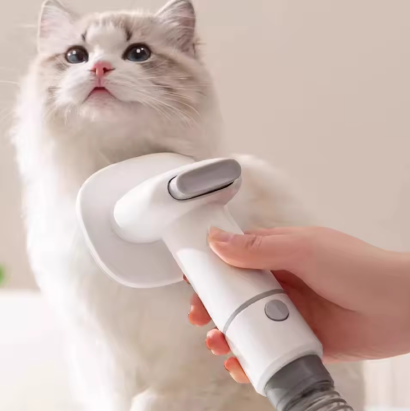 All-in-one Pet Grooming Vacuum in use